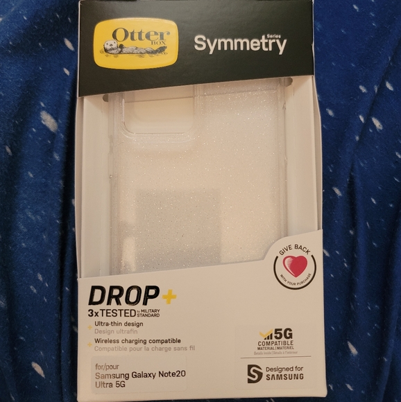 OtterBox Symmetry Clear Series Case for Galaxy Note20 Ultra 5G - Stardust Silver - Picture 3 of 5